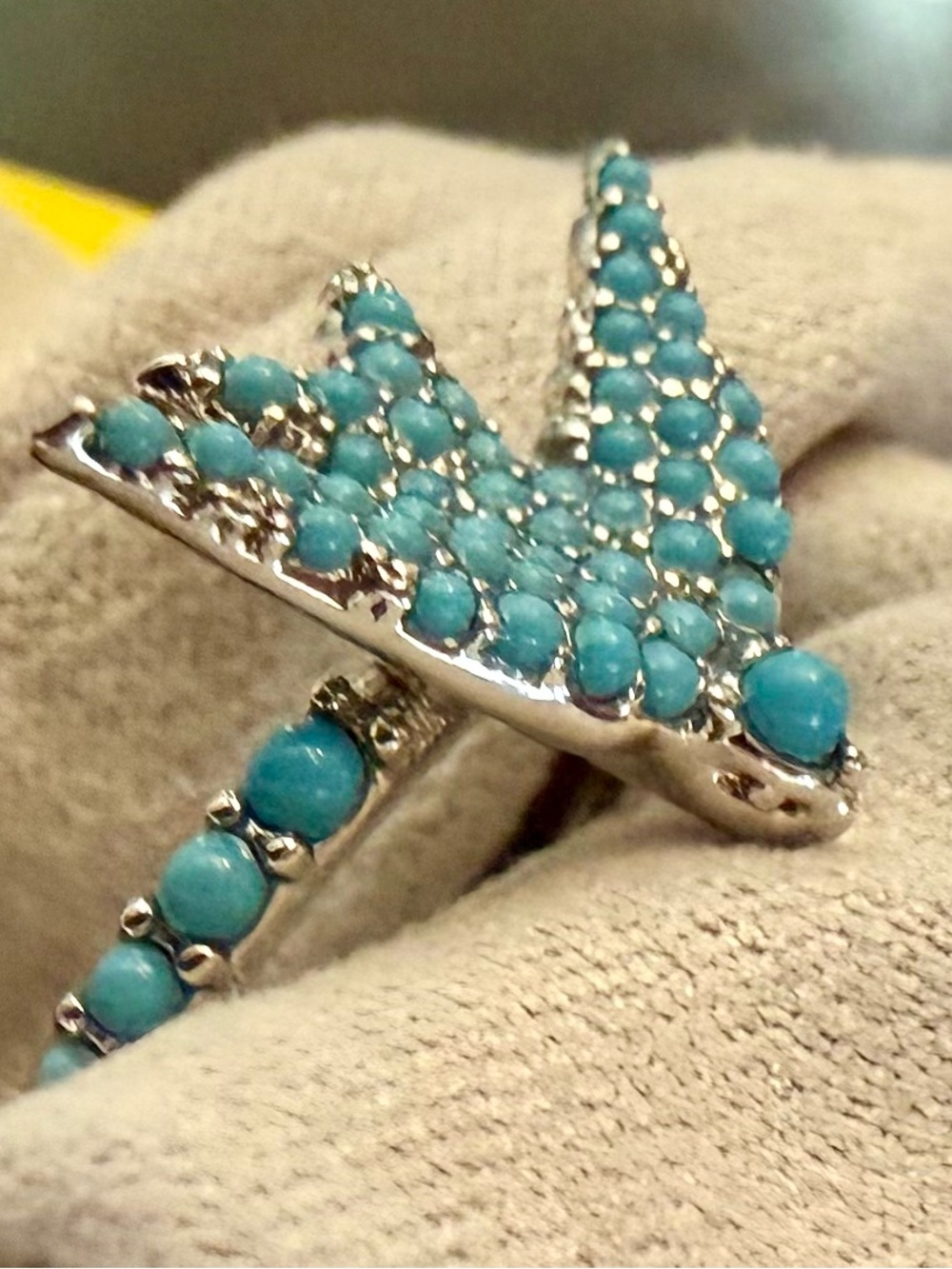 Kendra Scott Melody Bird Silver Cocktail Ring - Picture 2 of 11